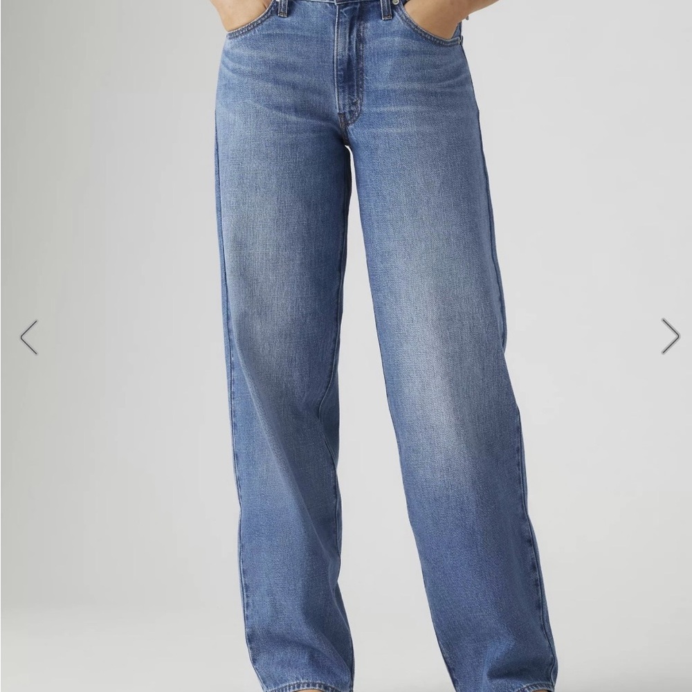 BAGGY DAD LINEN+ DENIM LIGHTWEIGHT WOMEN'S JEANS - Picture 3 of 3